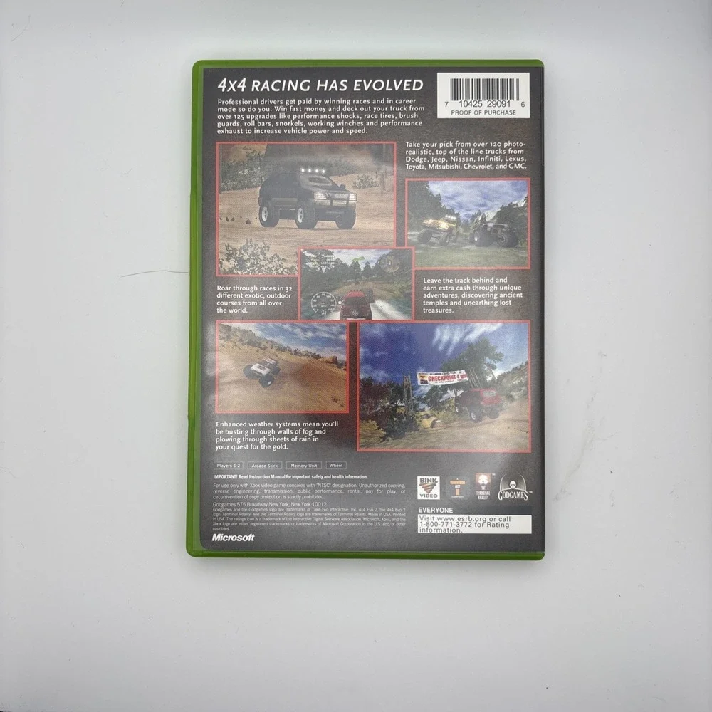 Microsoft Xbox 4x4 EVO 2 Racing Game 2001 NTSC-U/C Godgames Tested